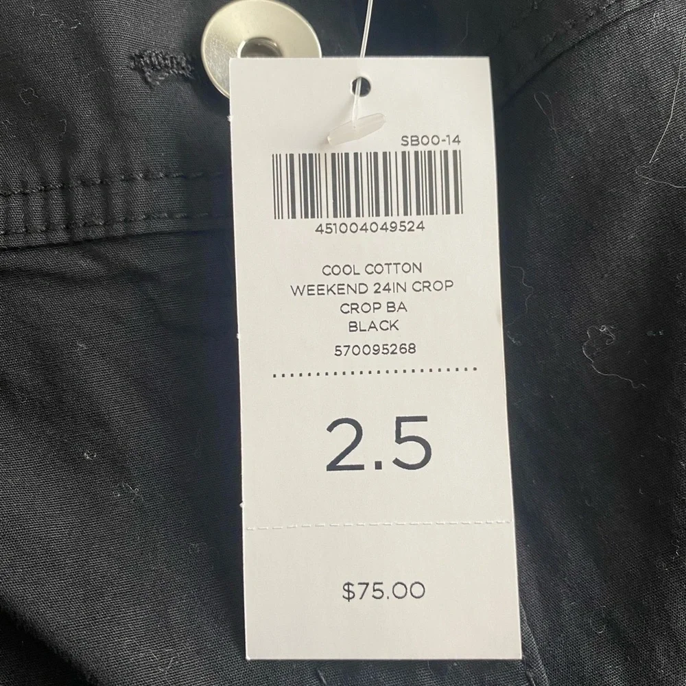 Chico's Black Capris with Button Detail - Picture 2 of 6